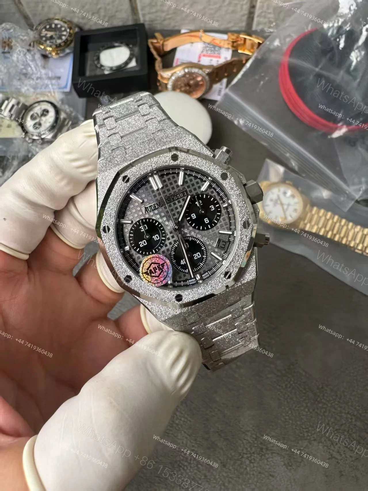 View 10 of Audemars Piguet Super Clone Royal Oak Frosted Gold 26240 Chronograph 41mm Cal.4401