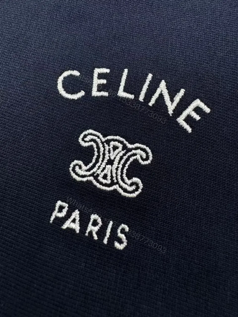 View 2 of Navy Cotton T-Shirt Casual Logo Tee Classic Fit Tee
