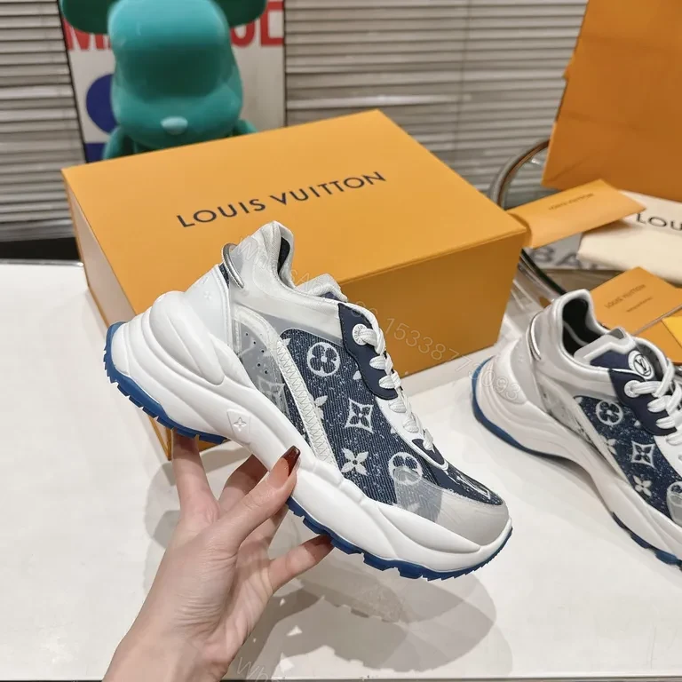 View 4 of Denim Luxe LV-Inspired Sneakers: All-Day Comfort Shoes