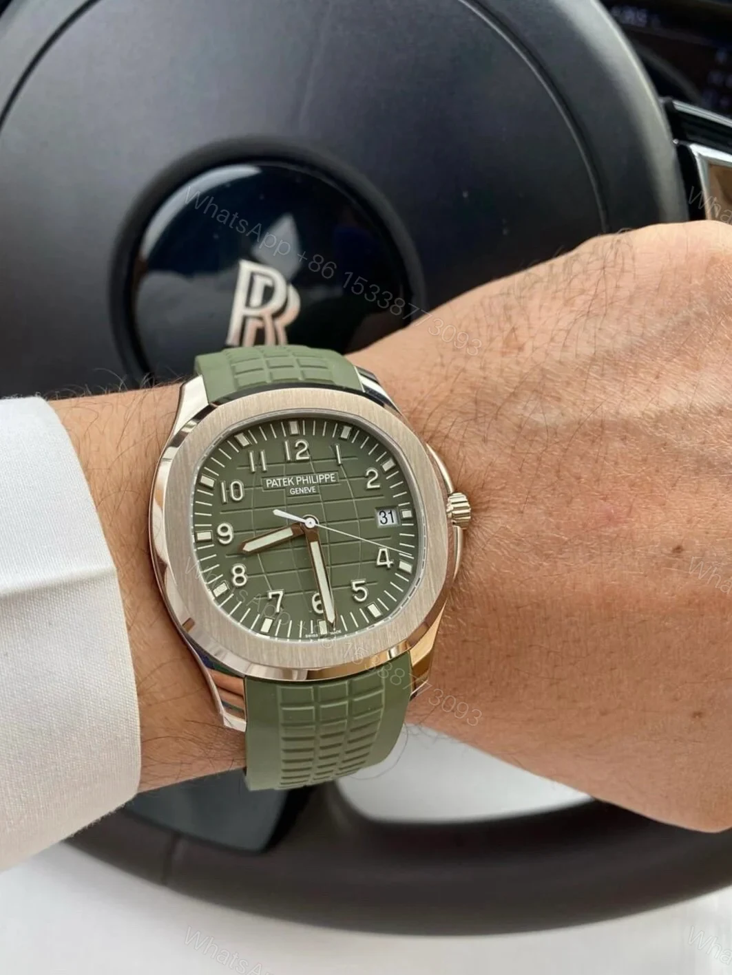 View 3 of Patek Philippe Aquanaut 5168 White Gold Green 5168G-010