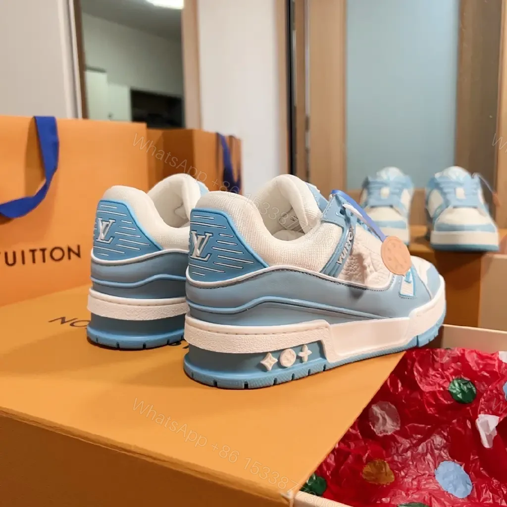 View 7 of Blue-Cloud Suede Leather Luxe Sneaker with Comfort