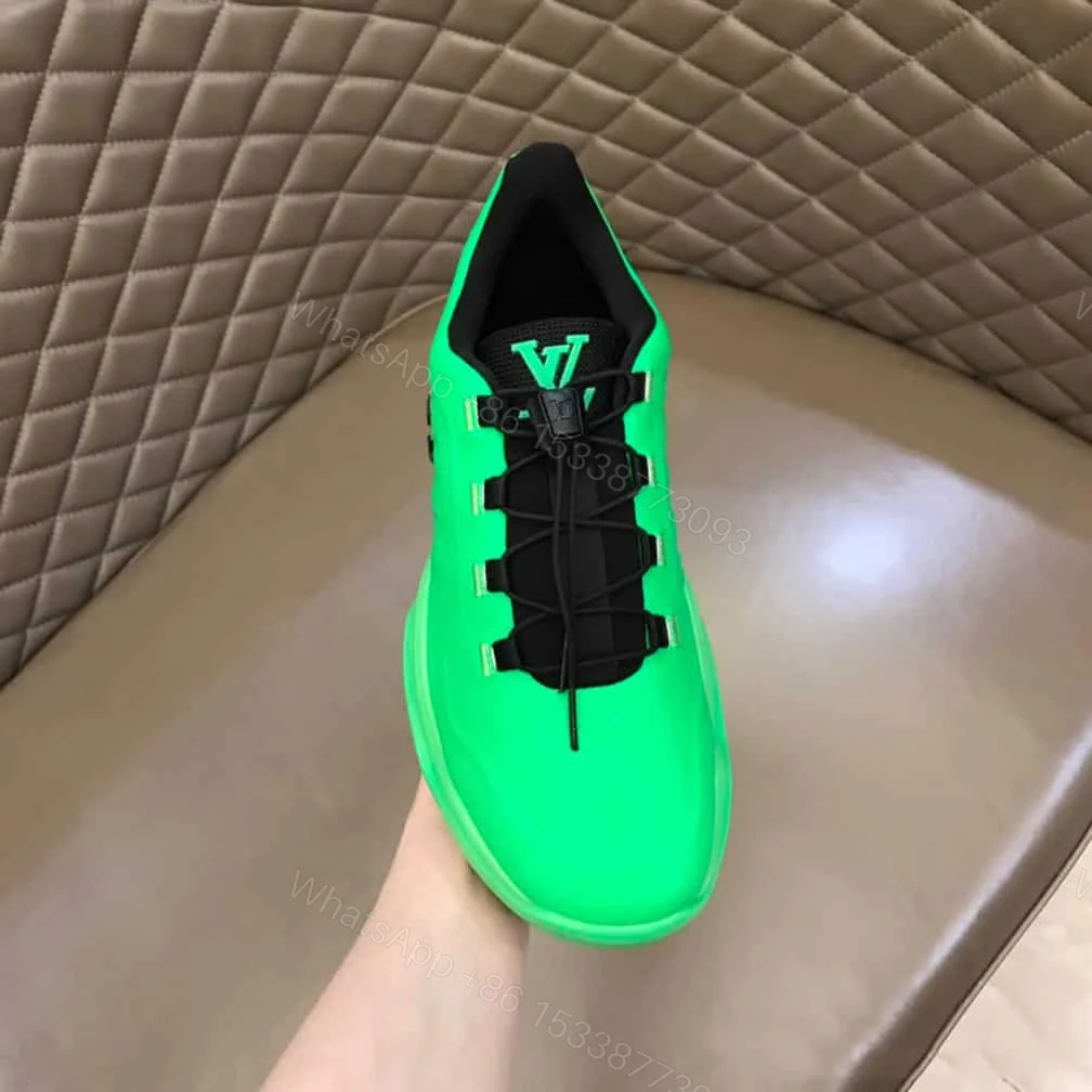 View 3 of Louis Vuitton Millenium Sneakers In Green – LV271