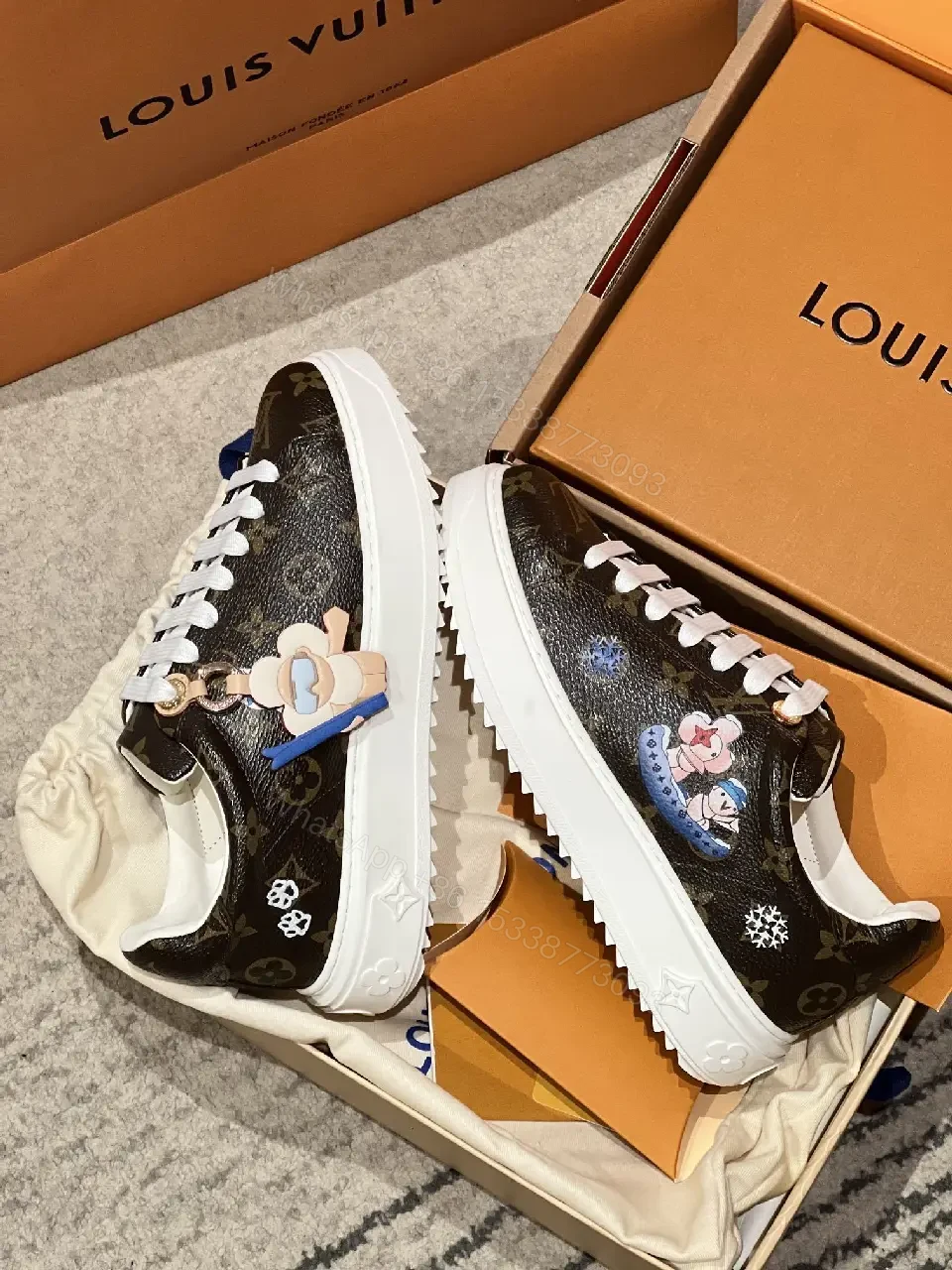 View 4 of Monogram Mood High-Top Sneaker with Charms and Comfort