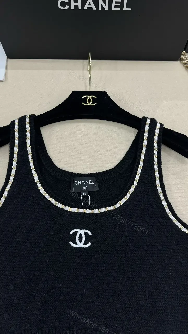 View 2 of Knit Tank: Luxe-Crafted, Chain-Neck, Modern Edge Tank