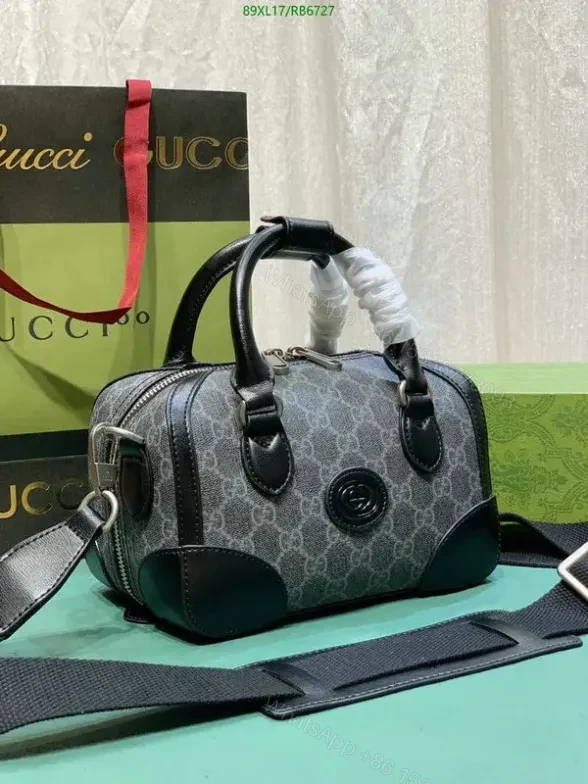 View 9 of Gucci Knockoff Small Duffle Interlocking G Bag RB67278 – AAAA Craftsmanship