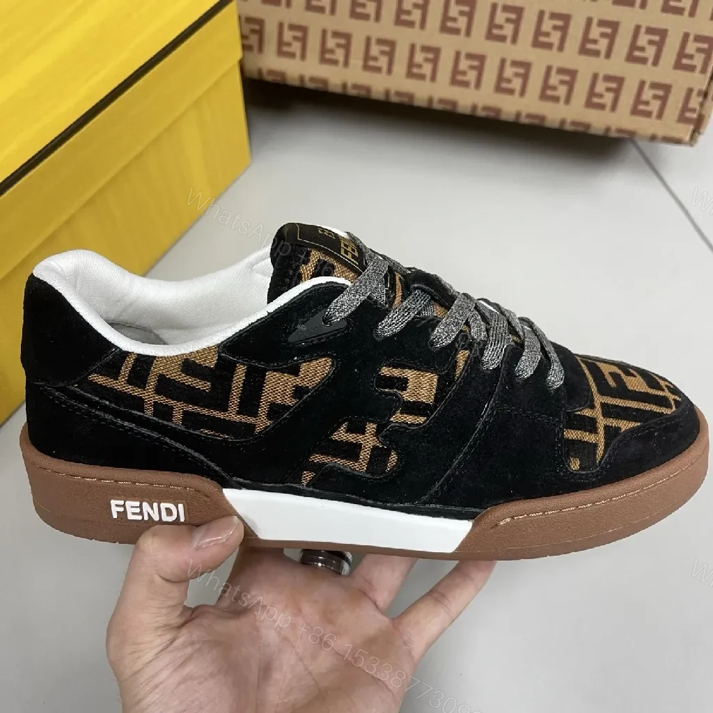 View 3 of Monochrome Suede-Luxe Low-Top Sneakers with Logo Detail