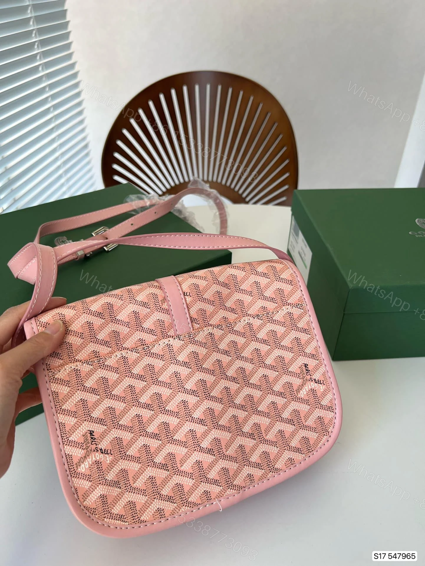 View 7 of GOYARD BELVEDERE PM BAG PINK 22CM