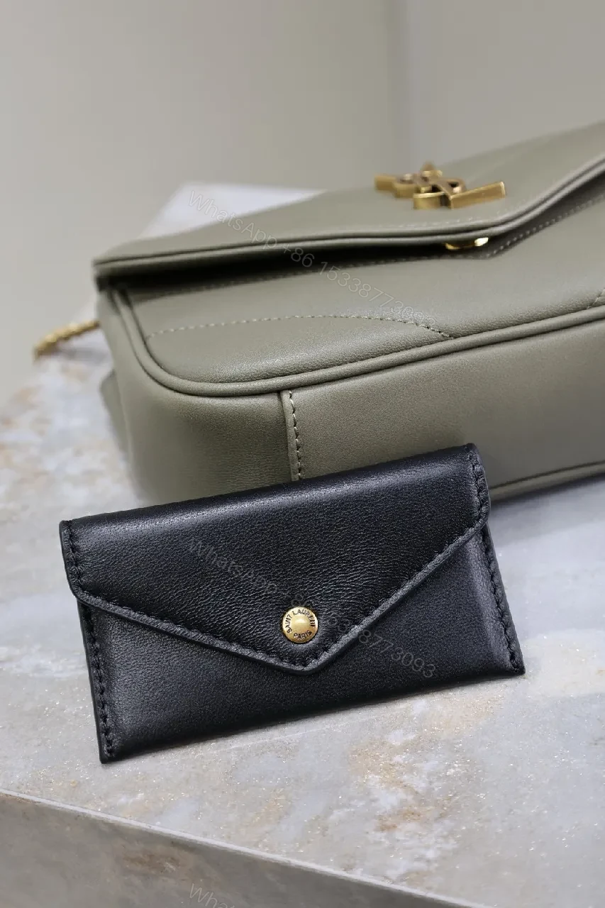 View 5 of Taupe Grained Leather Quilted Shoulder Bag with Gold Hardware