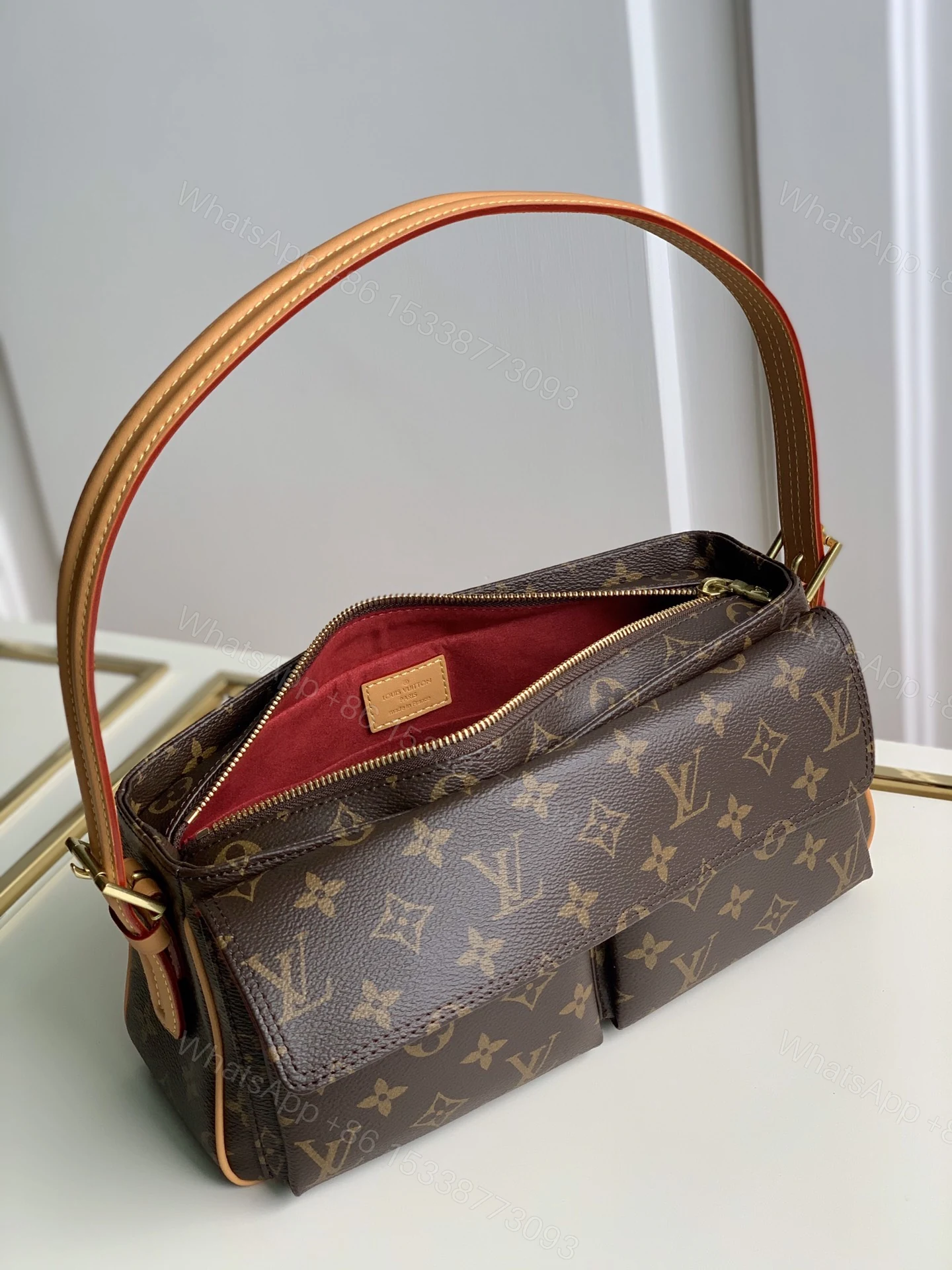 View 8 of LV Vintage Monogram Canvas Small Shoulder Bag