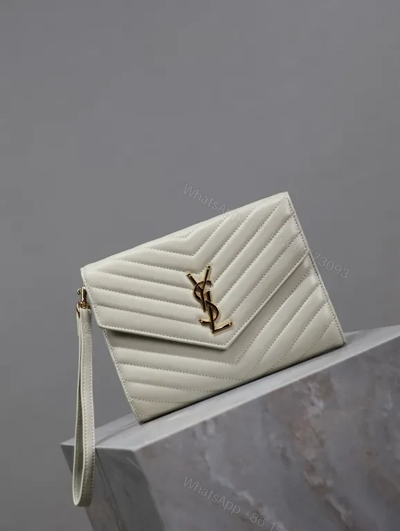 View 5 of Chic Quilted Leather Wallet with YSL Hardware - Luxe Everyday Portfolio