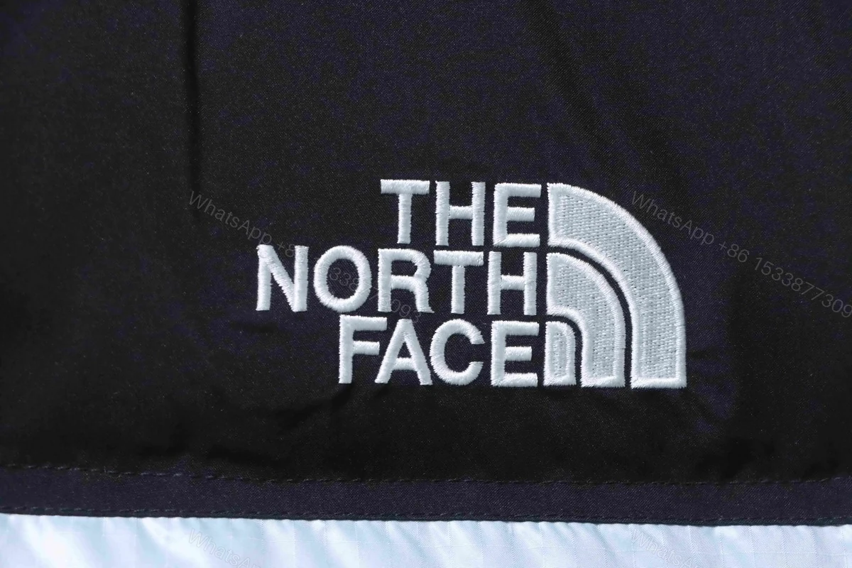 View 7 of TheNorthFace Large checkered down jacket 'Blue Black'