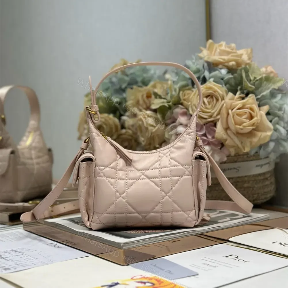 高仿Dior*D-Dream系列S525M413小羊皮斜挎包Mini粉色免檢版 — view 1