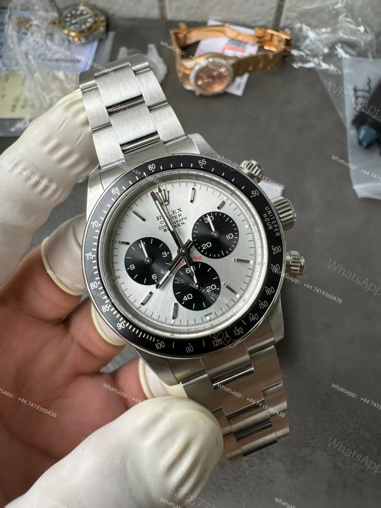 View 6 of Rolex Daytona 116500 Panda Customization Blaken Paul Newman 4130 Movement Best Super Clone