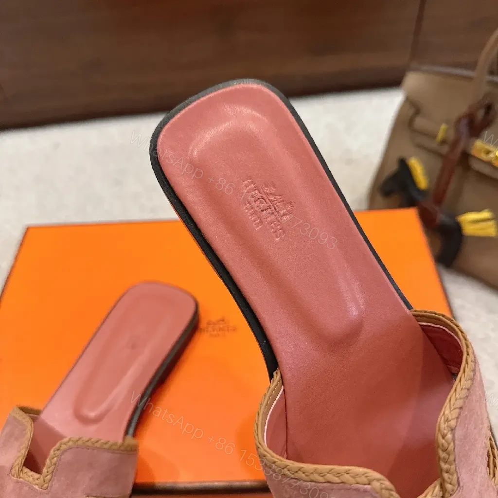 View 8 of Textured Suede-Stride Slide Sandals: Comfort Luxury Footbed