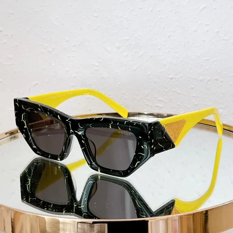 View 5 of Prada Slim Black Acetate Sunglasses â€“ Rectangular, UV400 Lenses