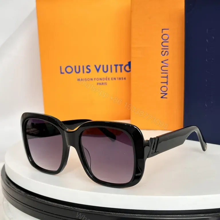 View 7 of Bold LV Pattern Glasses: Luxe Oversized Sunglasses