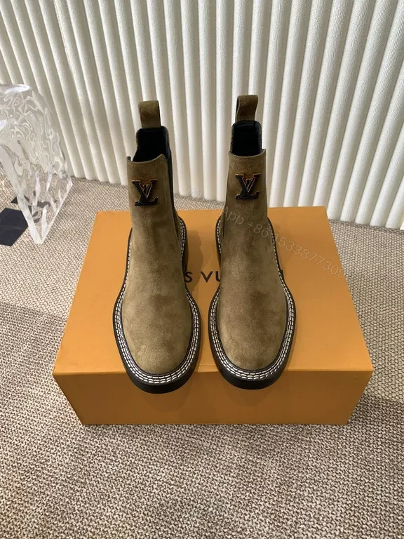 Textured Chelsea Boot: Suede, LV Emblem, All-Weather Comfort — view 1