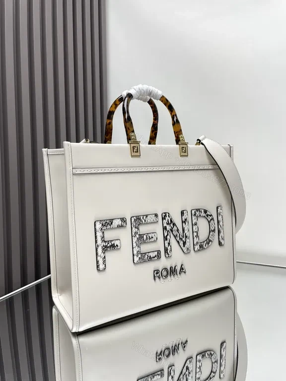 View 5 of Structured Tote in Leather with Bold Logo Branding