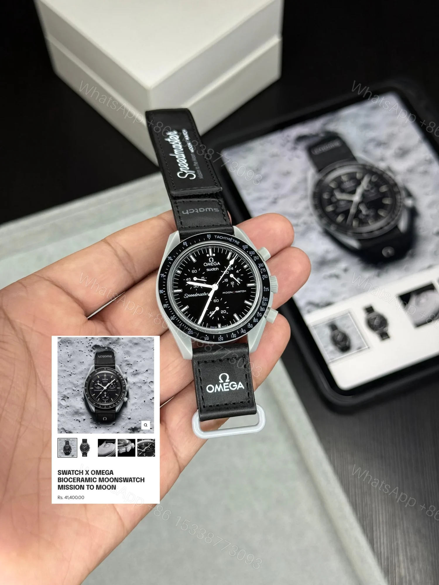 View 2 of Swatch x Omega Bioceramic MoonSwatch All Black