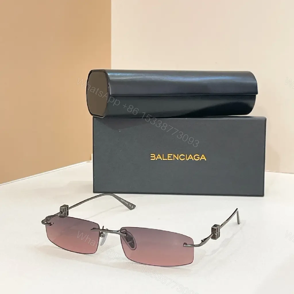 View 2 of Metallic-Detail Chic Sunglasses - Luxe Minimalist Design with Precision Build