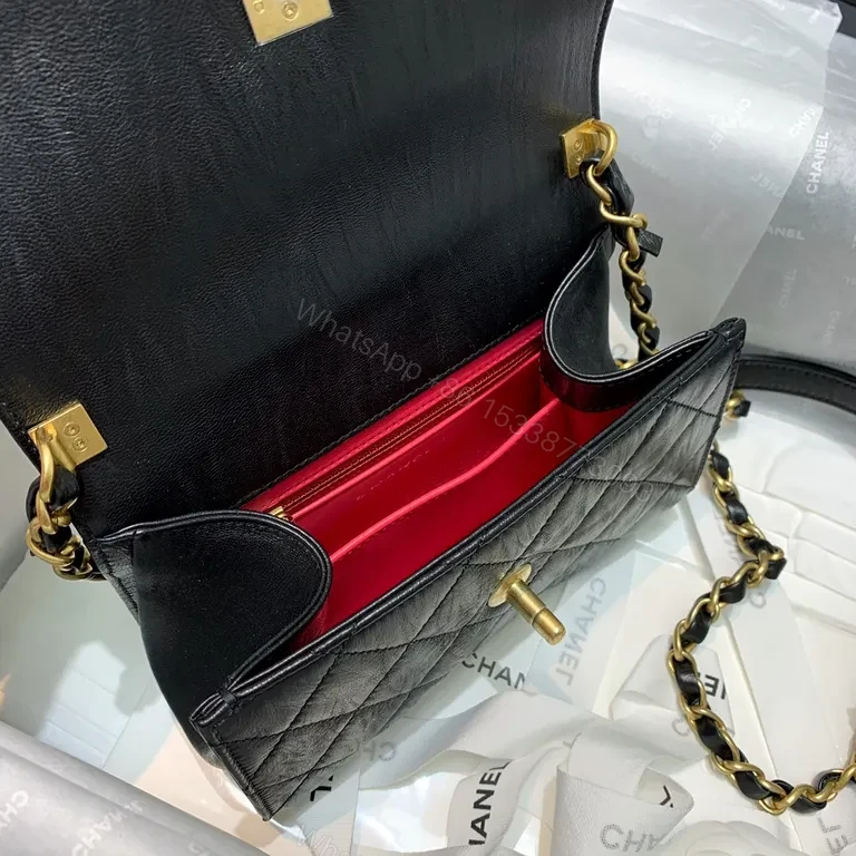 View 6 of Gold-Accent Quilted Crossbody: Timeless Luxe Purse for All Day Wear