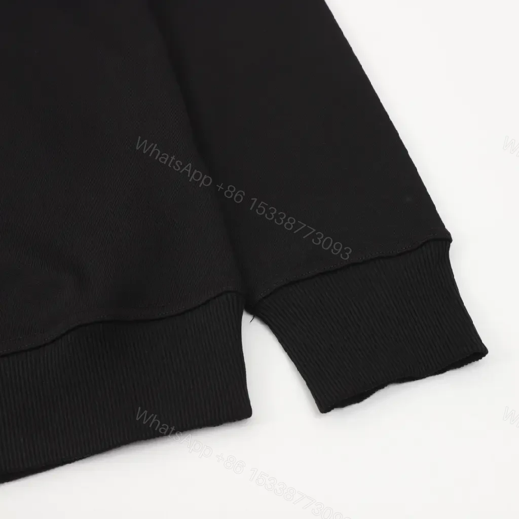 View 5 of Black Knit Crewneck Sweatshirt with Silver Horse Motif
