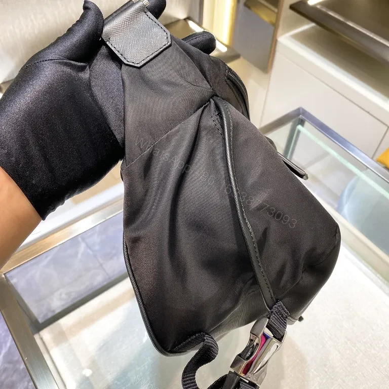 View 3 of Compact Black Crossbody: Prada-Inspired, Lightweight & Durable