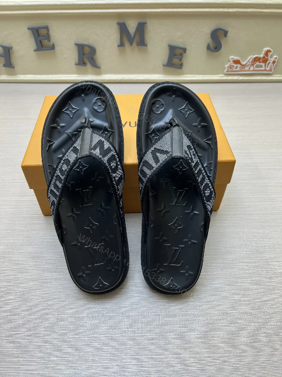 View 3 of Monogram Textured Slip-Ons: Luxe, All-Day Comfort