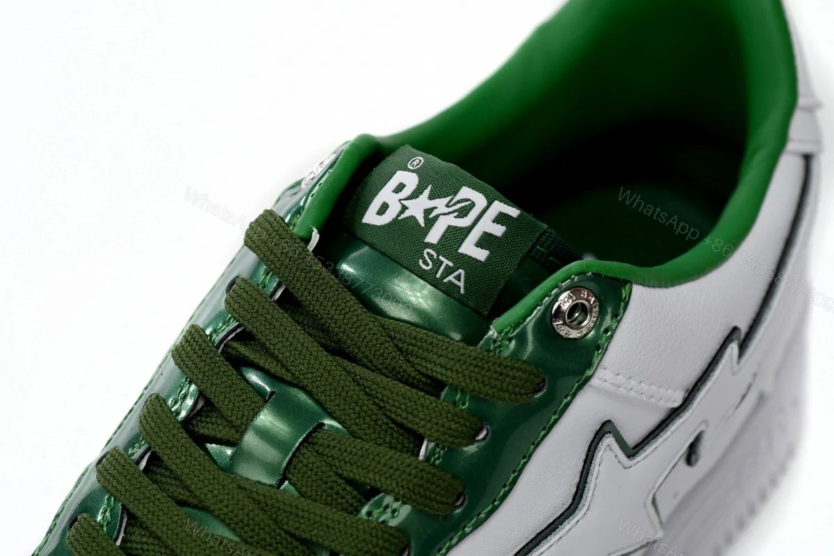 View 9 of Cheap BapeSta White Green edge 1J30-191-017