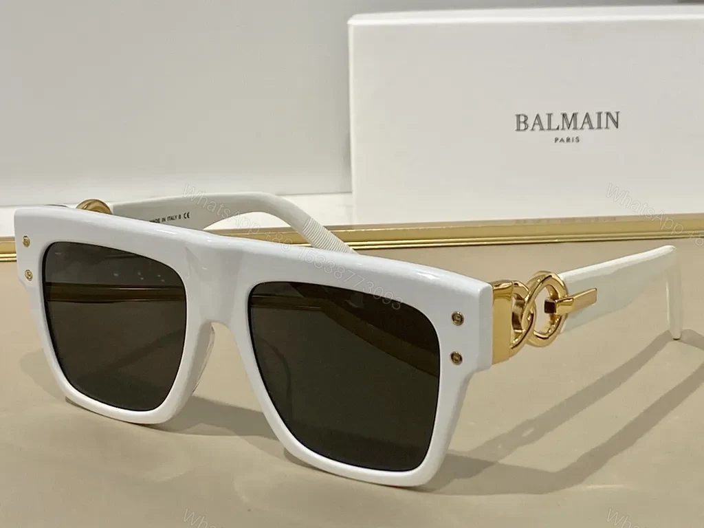 View 8 of Bold Square Frames with Gold Chain Sunglasses