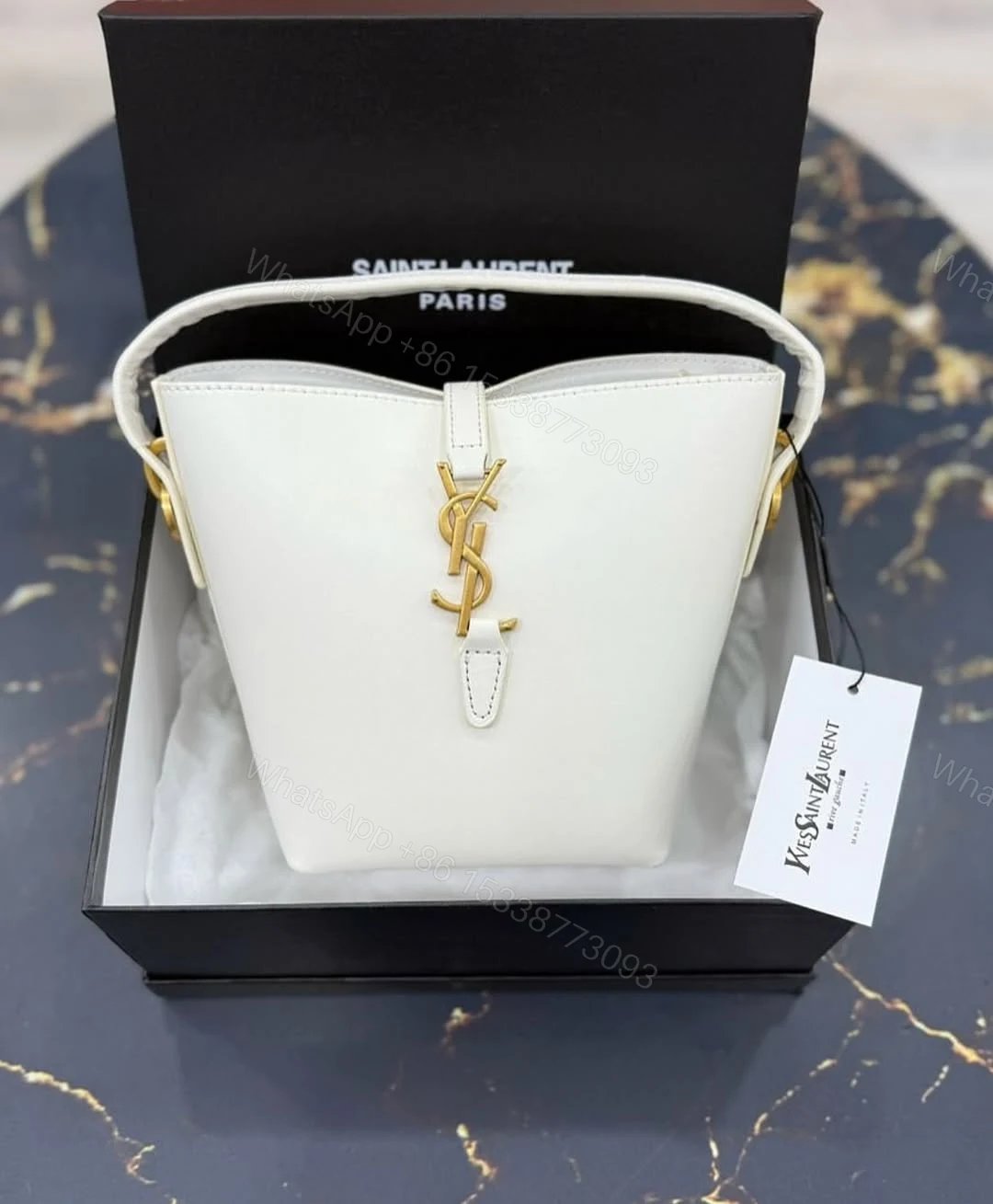 View 9 of YSL Saint Laurent Le 37 Bucket Bag First Copy | AAA+ Replica