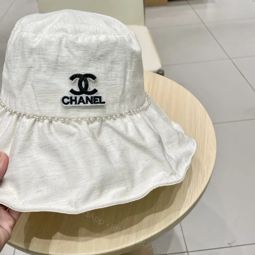 View 9 of Ivory Pearl-Trim Luxe Bucket Hat - Lightweight Style + Comfort