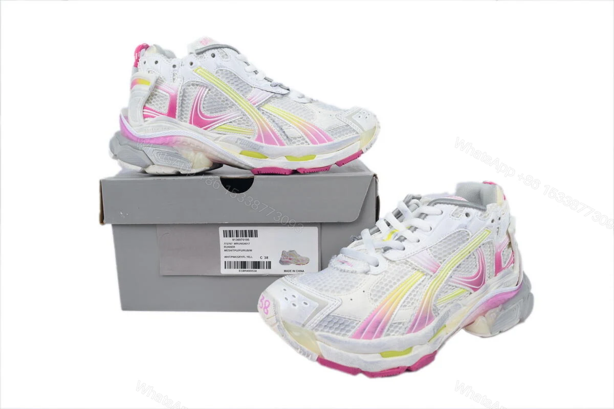 View 7 of Balenciaga Runner Sneaker Gradient Yellow Powder 772767 WRUNG 9517