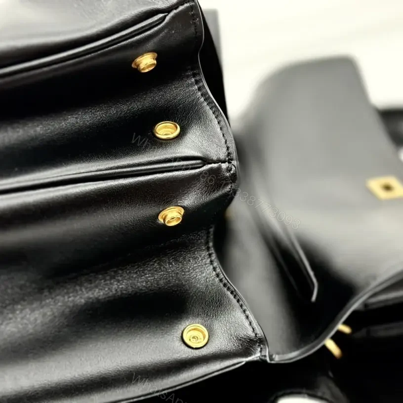 View 6 of 高仿Balenciaga*Rodeo系列V51000小牛皮手袋黑金大號免檢版
