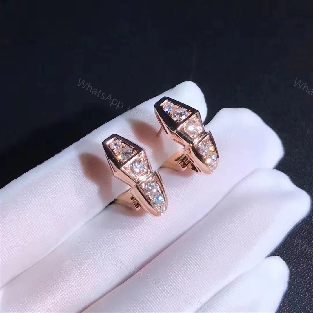 View 3 of Bvlgari Serpenti Slim Earrings