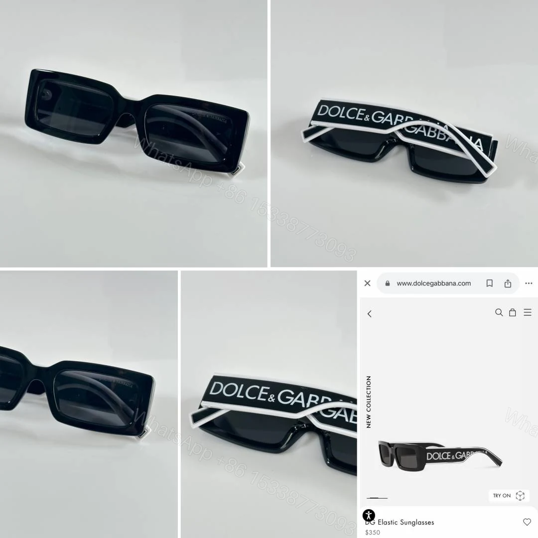 View 2 of First Copy Dolce Gabbana 6187 Black White Sunglasses