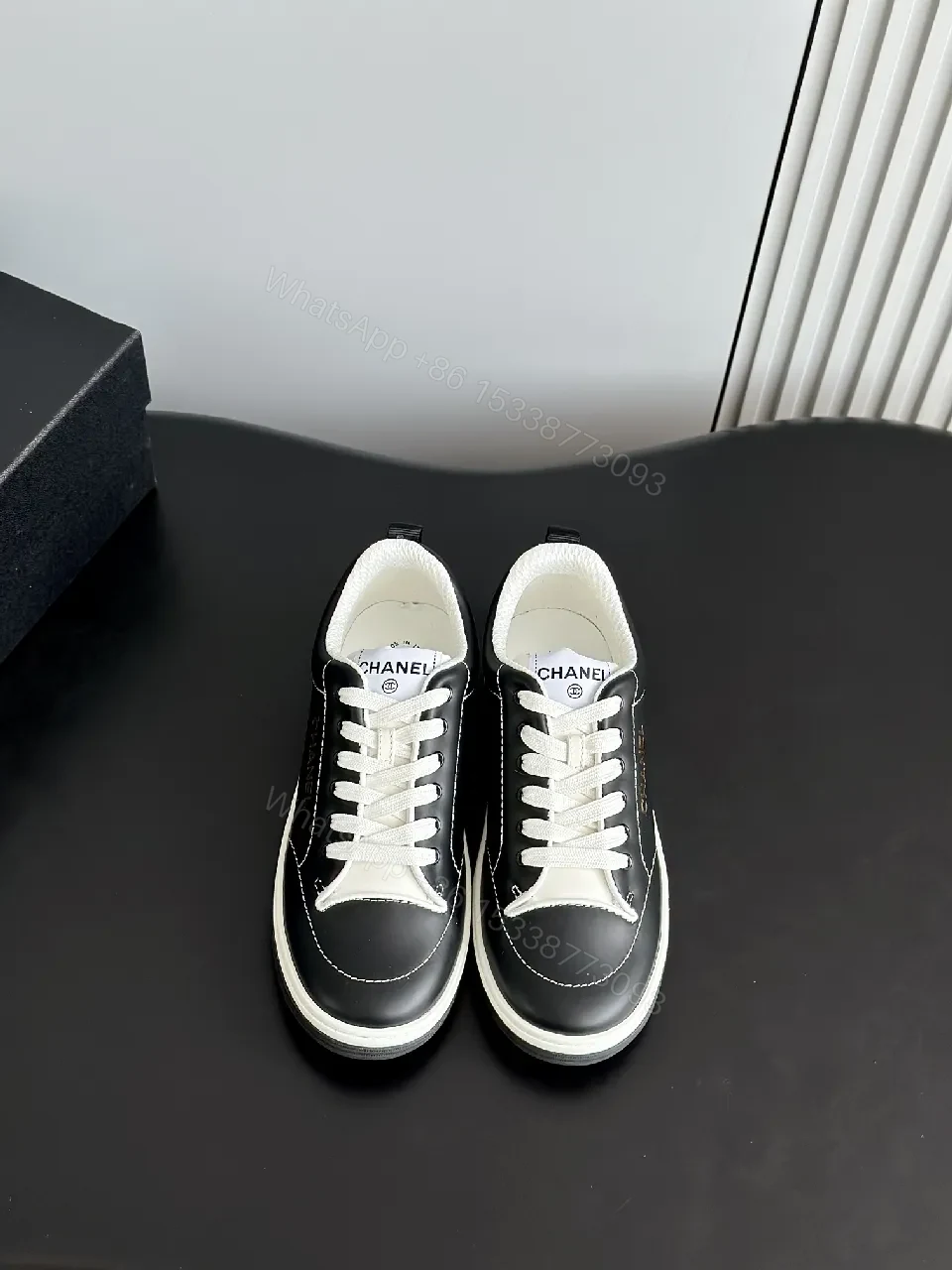View 8 of Black Leather Sneakers - Minimalist Luxury, Everyday Comfort