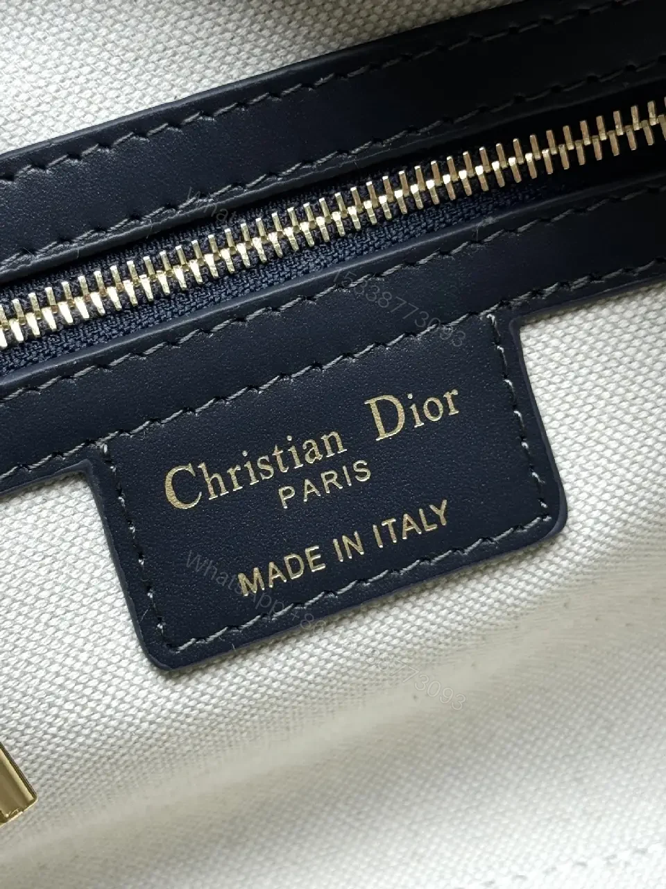 View 2 of Dark Monogram Satchel in Luxe Canvas & Gold Hardware