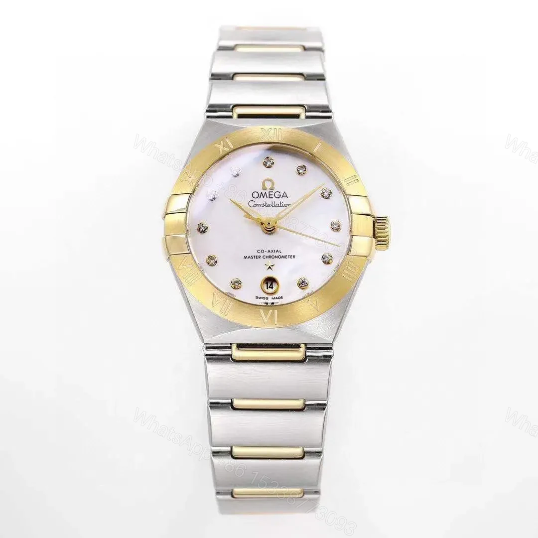 View 2 of Omega Constellation 29mm Women’s Watch V6 Version Two-Tone Stainless Steel and Gold White Dial with Diamond Markers