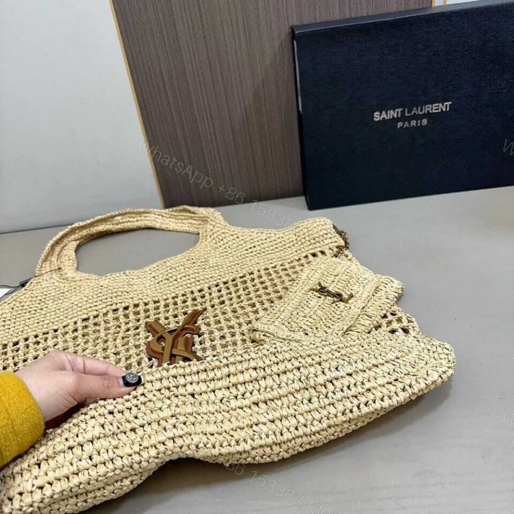 View 6 of Saint Laurent Icare Naturel And Brown Gold 45Cm 772191GAAEK2063