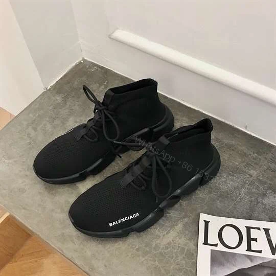 View 9 of BALENCIAGA MEN’S SPEED LACE-UP SNEAKER IN BLACK – BB163