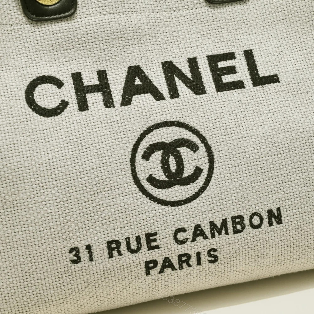 View 4 of Chanel Deauville Large Tote Shopping Bag 37Cm