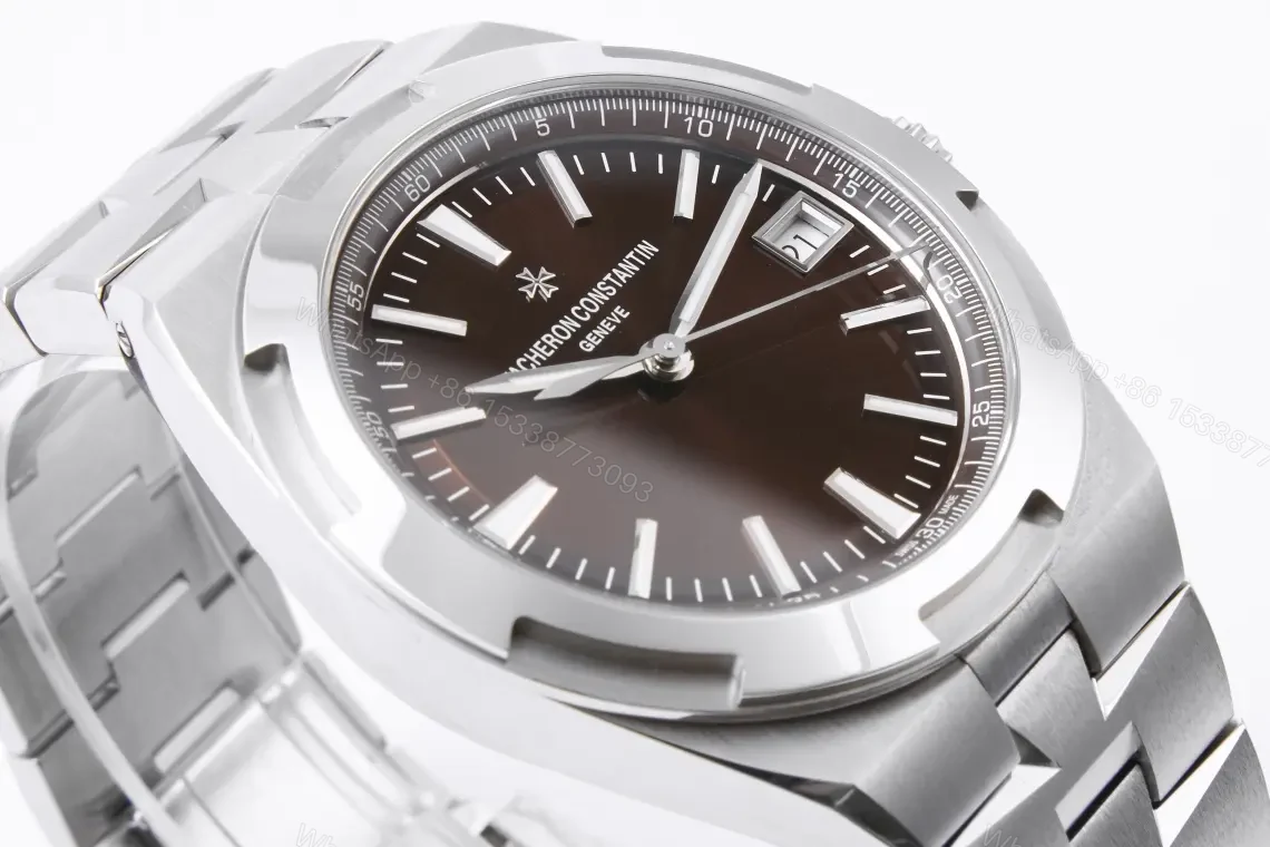 View 5 of JJ Factory Vacheron Constantin Overseas 4500V Series Stainless Steel Watch – Brown Dial, Automatic Movement, 41mm
