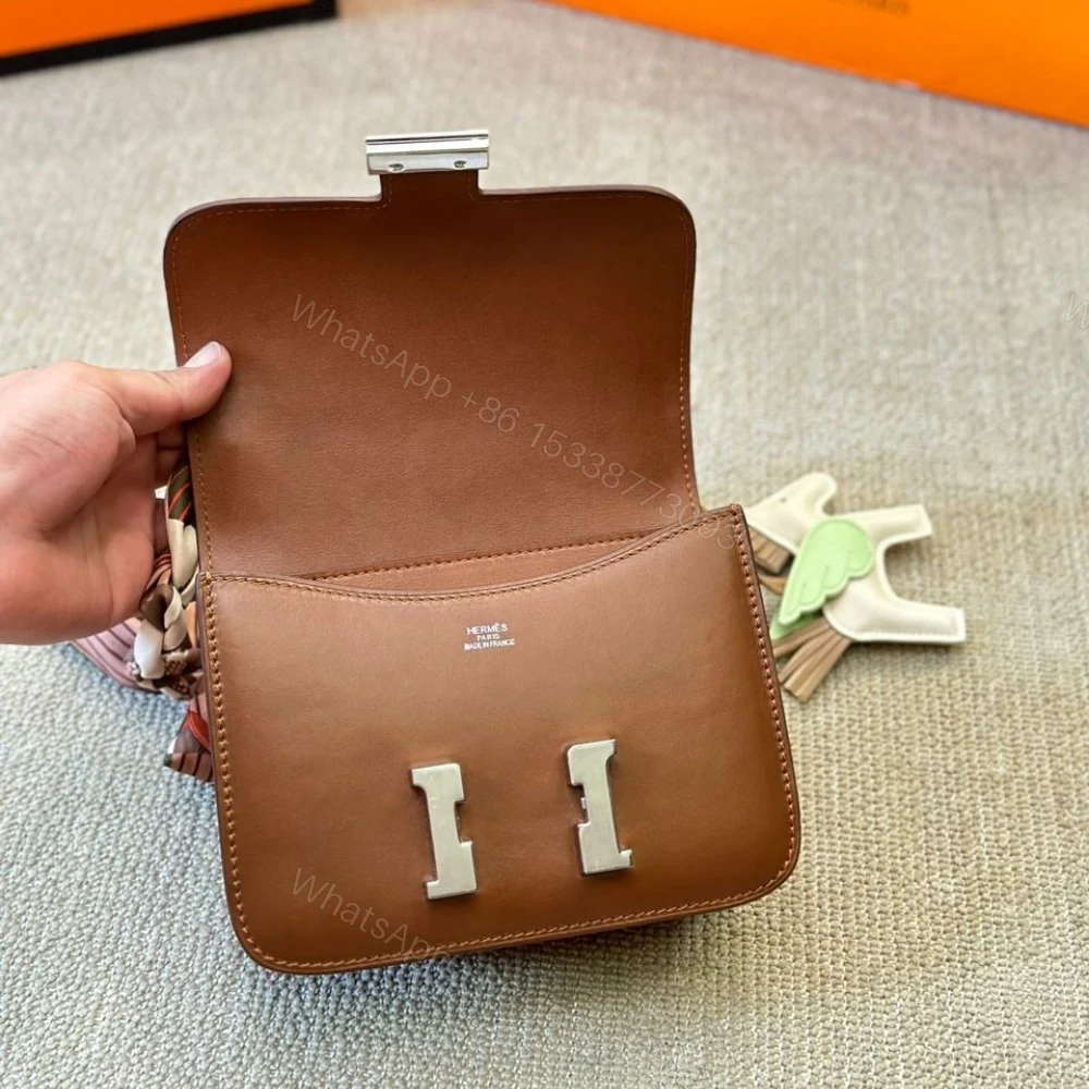 View 5 of Hermes Constance Mini Epsom Silver Toned Hardware Brown 19Cm