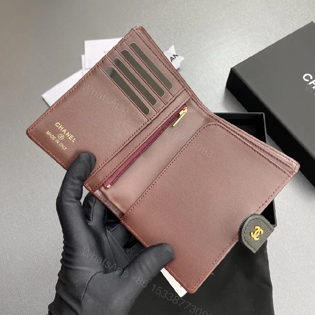 View 3 of Quilted Luxe Wallet in Black with Gold Accent