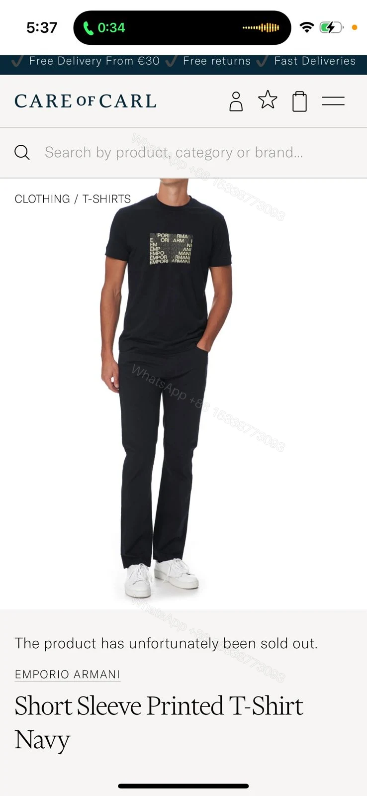 View 9 of FIRST COPY ARMANI EXCLUSIVE LUXURY STYLE SUMMER COTTON T-SHIRT