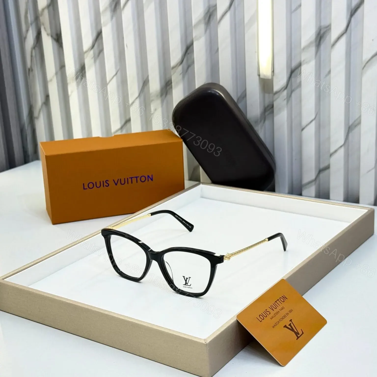Louis Vuitton Tortoise Square Eyeglasses – UV Protected — view 1