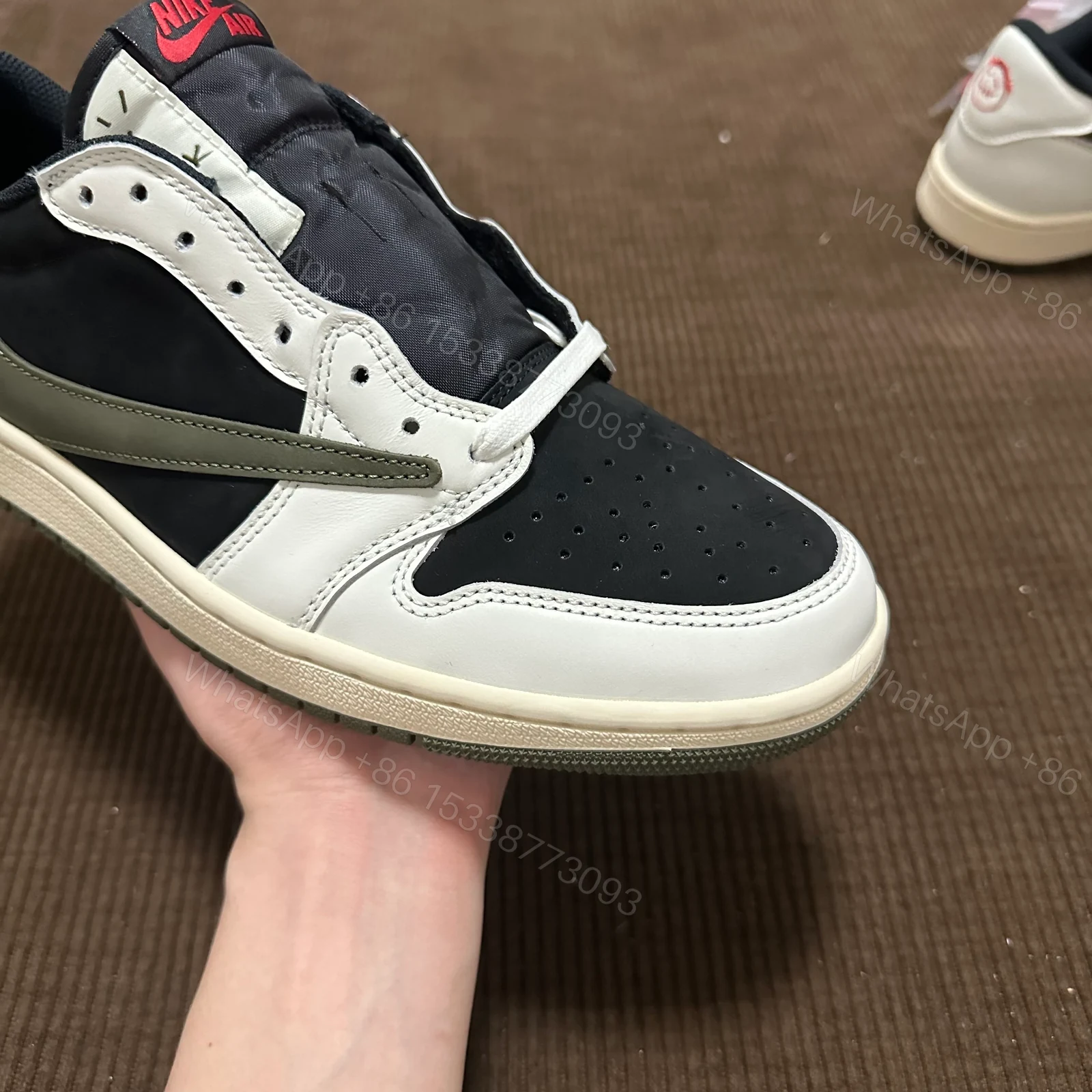 View 9 of Jordan 1 Retro Low OG SP Travis Scott Olive (Women's)