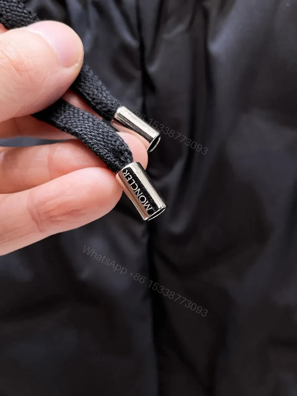 View 3 of Black Nylon Jogger with Subtle Designer Patch, Luxe Streetwear Style