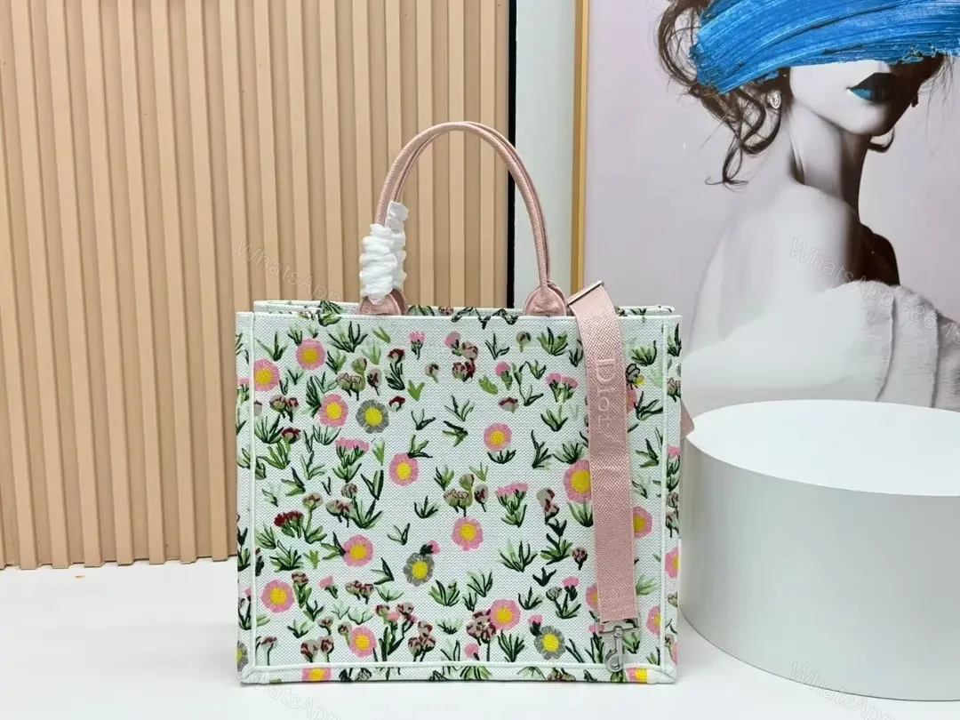 View 5 of Playful Floral Tote: Structured Everyday Luxury Carryall